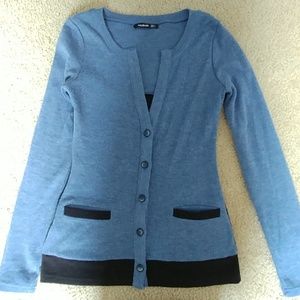 Blue & black cardigan